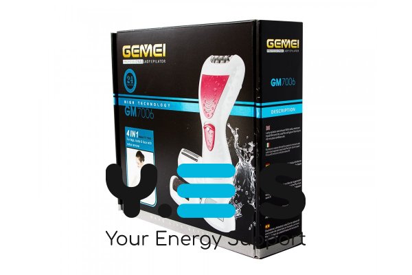 Жіночий епілятор Gemei GM-7006 4-в-1 з насадками для педикюру