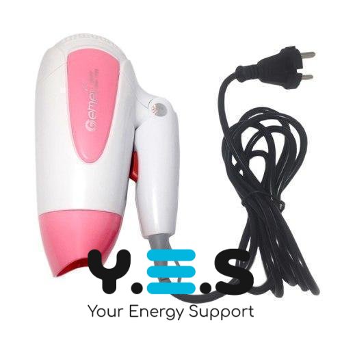 Дорожній міні фен для волосся Gemei GM-1756, компактний, зручний для подорожей