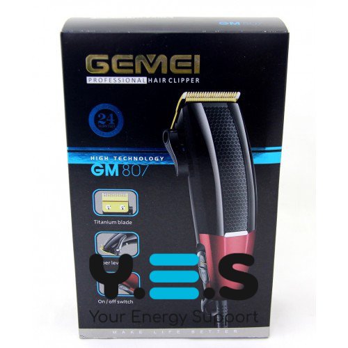 Провідна машинка для стрижки Gemei GM807 з насадками