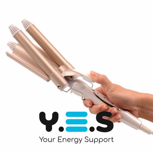 Плойка GEEMY GM-1988-25 «3 хвилі» 25 мм — потрійна хвиля для локонів та укладки