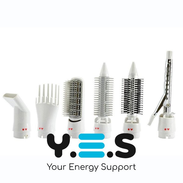 Фен-стайлер для волосся Gemei GM-4836 7-в-1 зі змінними насадками