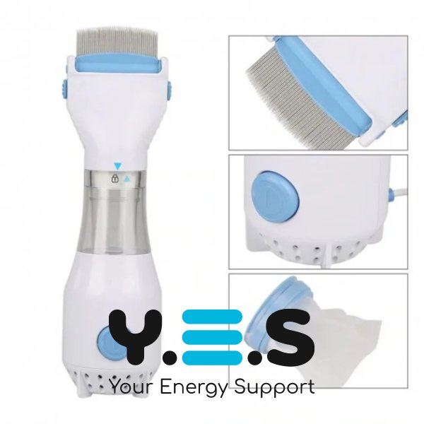 Електричний гребінець V-Comb Licetec від вошей/бліх/гнід, сталева насадка-розчіска