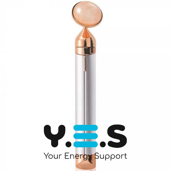 Електричний кварцовий вібромасажер-ролик для обличчя Flawless Contour з насадками