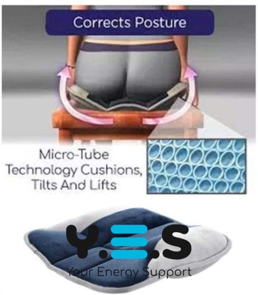 Ортопедична подушка WOW Pure Posture Memory Foam на стілець/автокрісло для розвантаження хребта