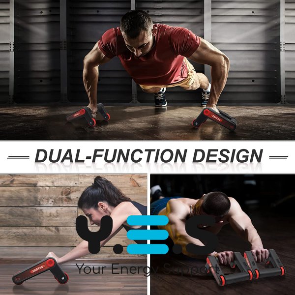 Ролери-упори Lutino Wheel для віджимань і преса, зміцнення м’язів усього тіла