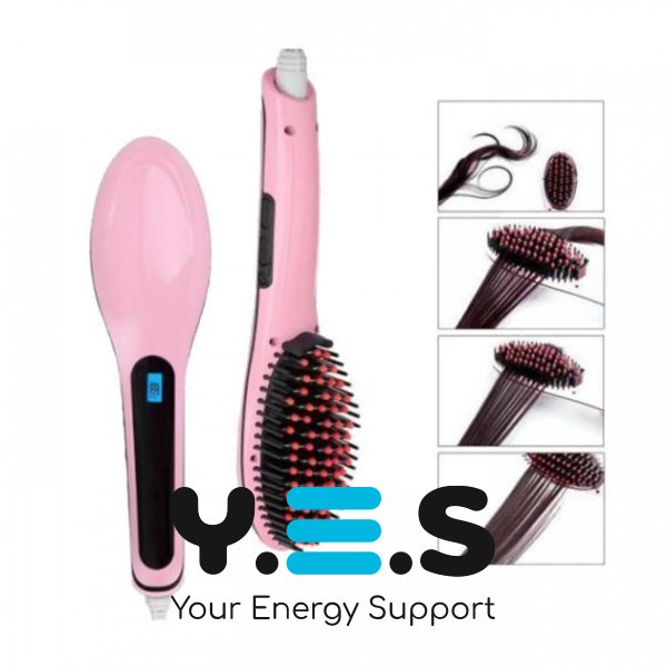 Електрощітка-випрямляч Fast Hair Straightener HQT-906 для укладки, LED-дисплей, регулятор температури