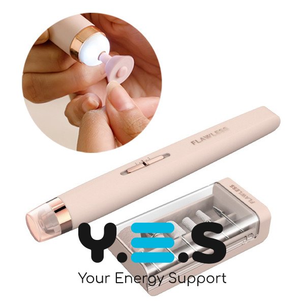 Портативний домашній фрезер для манікюру/педикюру Flawless Salon Nails, ручка + 5 насадок