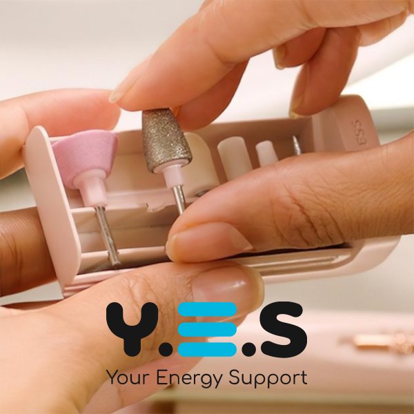 Портативний домашній фрезер для манікюру/педикюру Flawless Salon Nails, ручка + 5 насадок