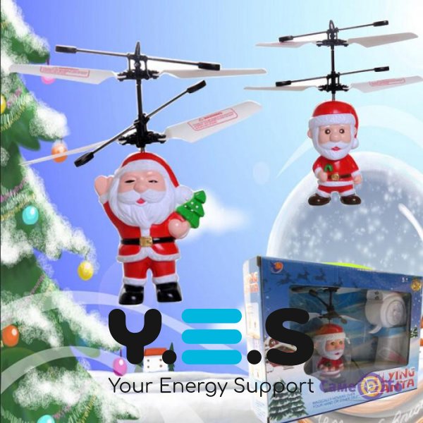 Літаюча іграшка Flying Santa — Санта Клаус (Дід Мороз), новорічний подарунок