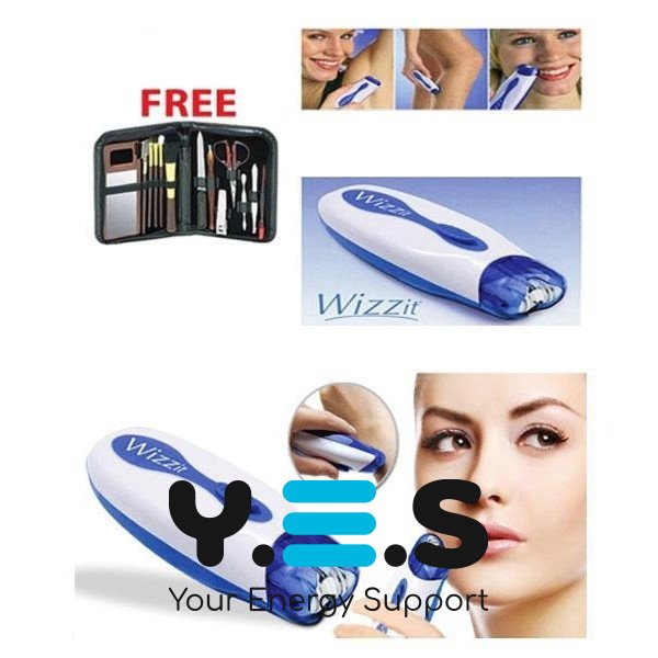 Електроепілятор Wizzit 2-в-1 для видалення волосся + манікюрний набір у чохлі (дорожній)