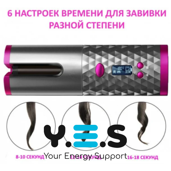 Автоматична плойка-стайлер Ramindong WM-002 для локонів, керамічна, USB-зарядка