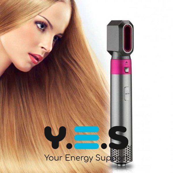 Повітряний мультистайлер Hot Air Styler 5-в-1: сушіння, випрямлення, обʼєм і локони з насадками