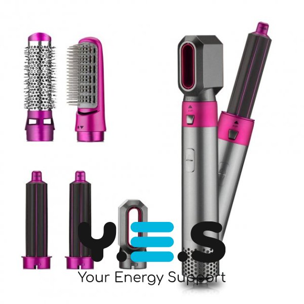 Повітряний мультистайлер Hot Air Styler 5-в-1: сушіння, випрямлення, обʼєм і локони з насадками
