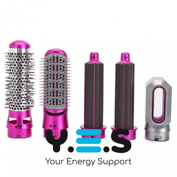 Повітряний мультистайлер Hot Air Styler 5-в-1: сушіння, випрямлення, обʼєм і локони з насадками