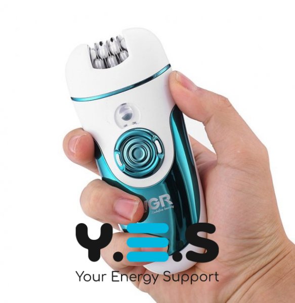 Бездротовий епілятор VGR V-700 з підсвіткою, 4 змінні насадки, USB-зарядка