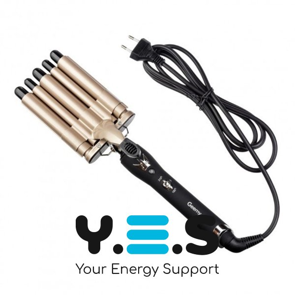 Плойка-щипці Gemei GM-2933 «5 хвиль» для локонів, керамічне покриття