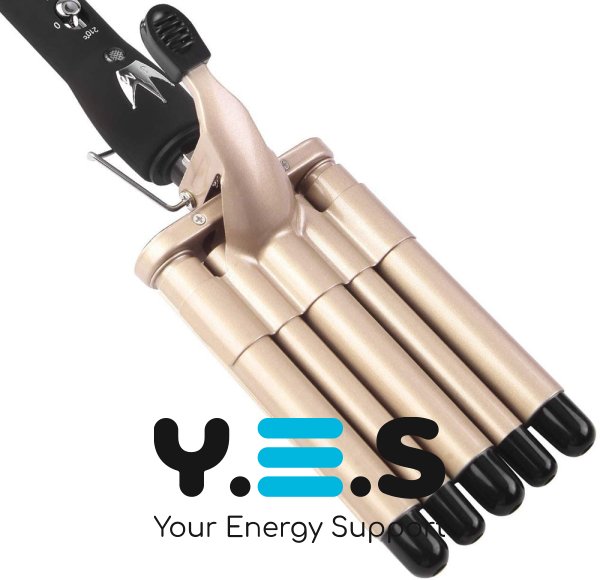 Плойка-щипці Gemei GM-2933 «5 хвиль» для локонів, керамічне покриття