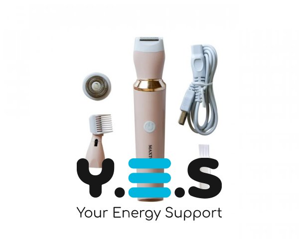 Жіночий тример Maxtop MP-078 3-в-1 з насадками для обличчя та тіла