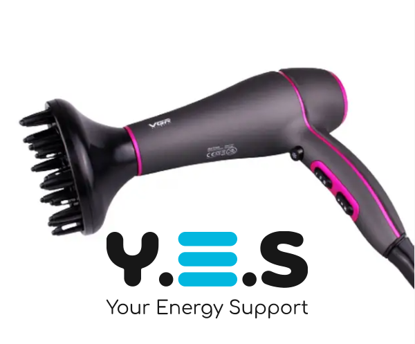 Потужний професійний фен VGR V-402 2200 Вт з концентратором і дифузором