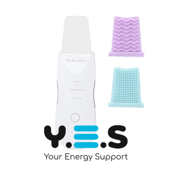 Портативний УЗ-скрабер MUYE 8815 для очищення, ліфтингу й тонізації обличчя, силікон. насадки, USB