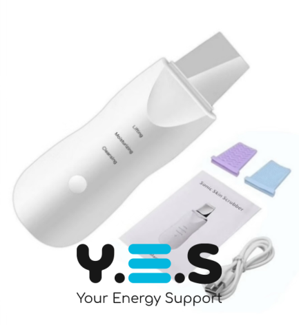 Портативний УЗ-скрабер MUYE 8815 для очищення, ліфтингу й тонізації обличчя, силікон. насадки, USB