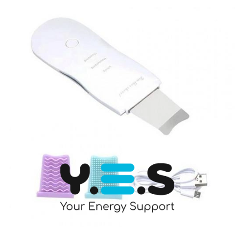 Портативний УЗ-скрабер MUYE 8815 для очищення, ліфтингу й тонізації обличчя, силікон. насадки, USB