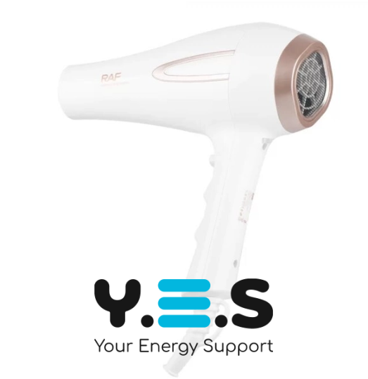 Фен для волосся RAF R.408 2200 Вт з концентратором та режимами нагріву/обдуву