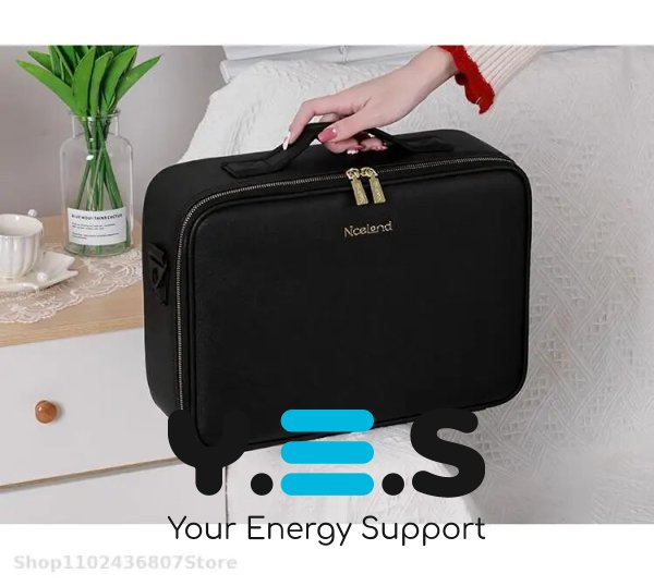 Дорожня косметичка-органайзер із дзеркалом та LED-підсвіткою — портативний бʼюті-кейс для косметики