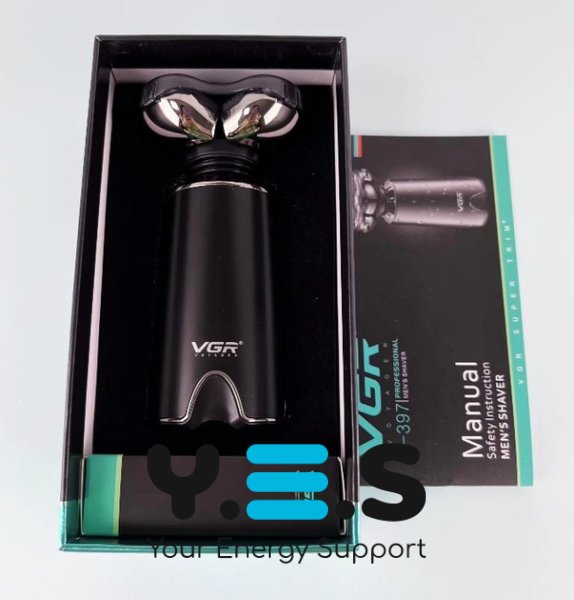 Чоловіча акумуляторна електробритва VGR V-397: 5 голівок, водонепроникний корпус