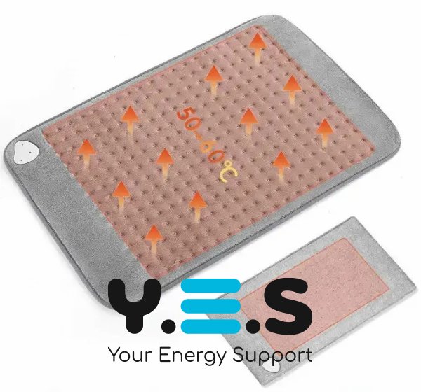 Електромасажна грілка‑підстилка MASSAGING WEIGHTED HEATING PAD для спини, флісова мінінакидка