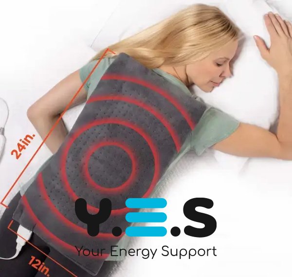 Електромасажна грілка‑підстилка MASSAGING WEIGHTED HEATING PAD для спини, флісова мінінакидка
