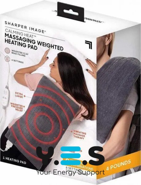 Електромасажна грілка‑підстилка MASSAGING WEIGHTED HEATING PAD для спини, флісова мінінакидка