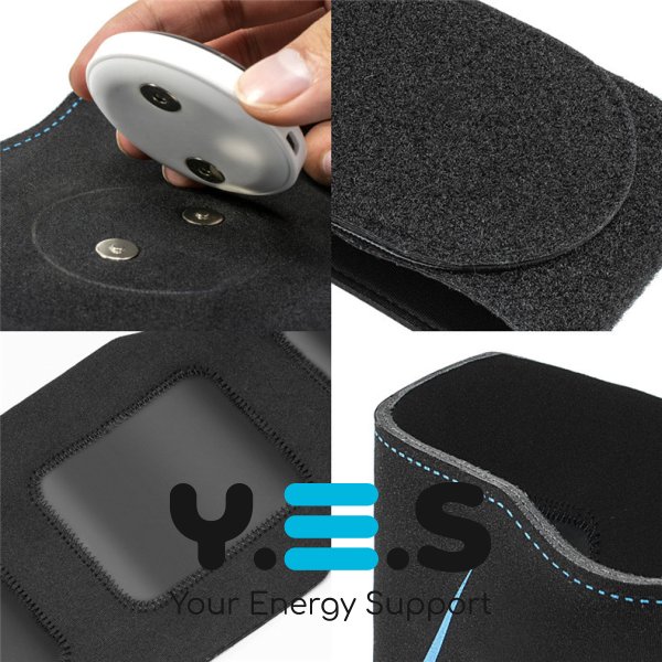 EMS+ міостимулятор‑пояс для преса з електроімпульсним масажем, USB‑зарядка