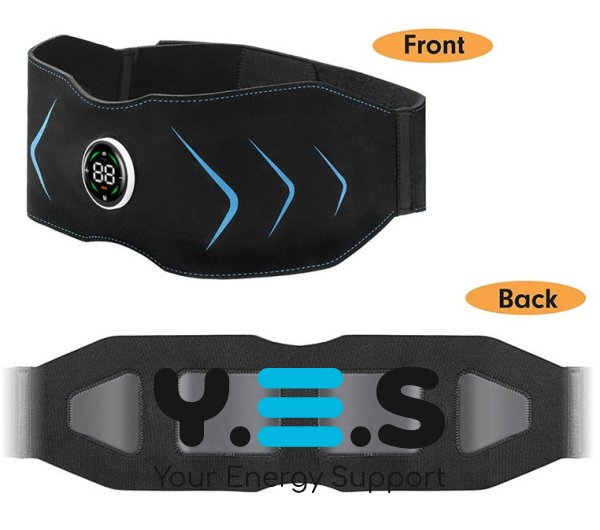 EMS+ міостимулятор‑пояс для преса з електроімпульсним масажем, USB‑зарядка