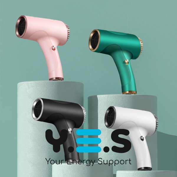 Портативний бездротовий фен USB із вбудованим акумулятором, 2 режими швидкості