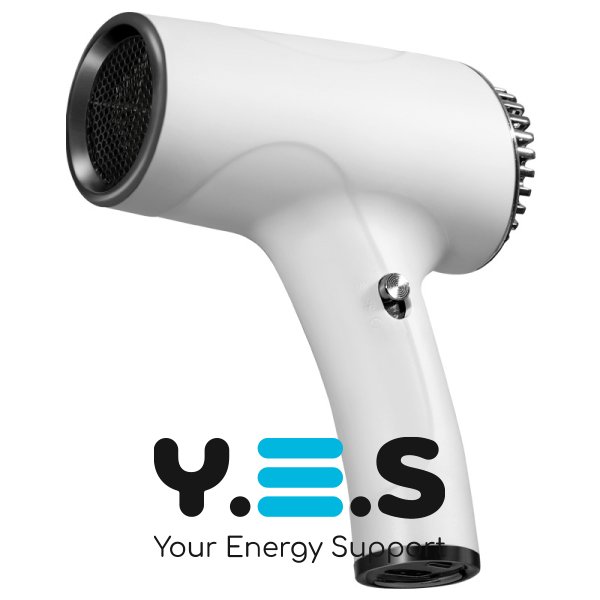 Портативний бездротовий фен USB із вбудованим акумулятором, 2 режими швидкості