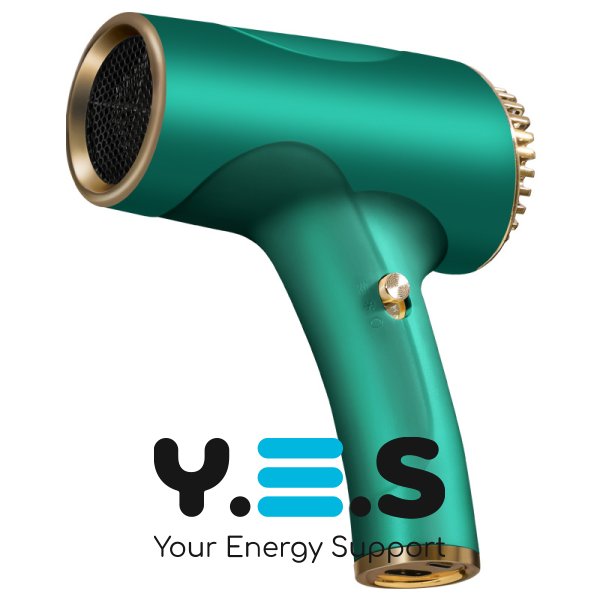 Портативний бездротовий фен USB із вбудованим акумулятором, 2 режими швидкості