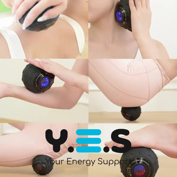 Вібромасажер-куля 9 см на акумуляторі, 5 режимів масажу для тіла /16992