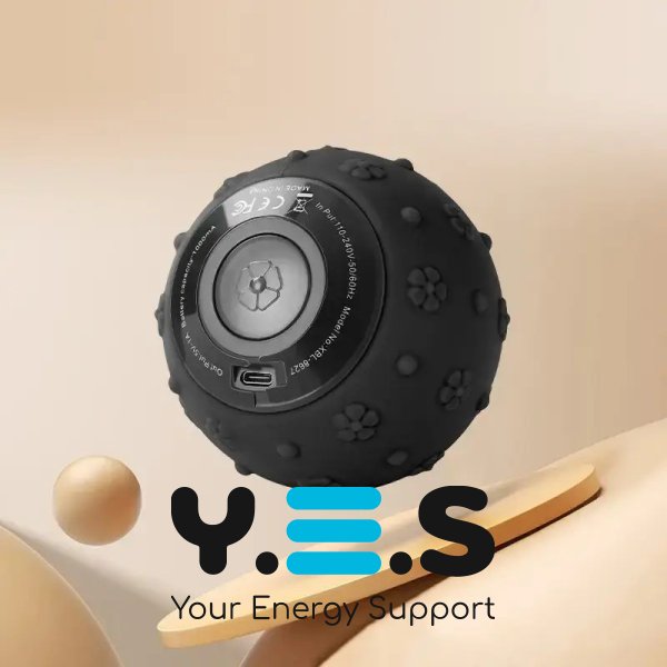 Вібромасажер-куля 9 см на акумуляторі, 5 режимів масажу для тіла /16992