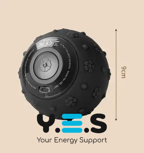 Вібромасажер-куля 9 см на акумуляторі, 5 режимів масажу для тіла /16992