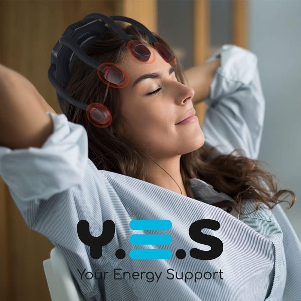 Електромасажер для голови «Восьминіг» з вібрацією та USB-зарядкою, релакс-масажер