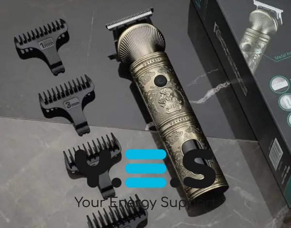 Набір-тример VGR V-106 для волосся і бороди 6-в-1, 14 насадок, LED, акумуляторний