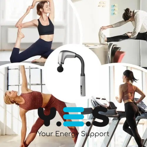 Перкусійний масажер MP-930 U-подібний для спини й тіла, 4 насадки