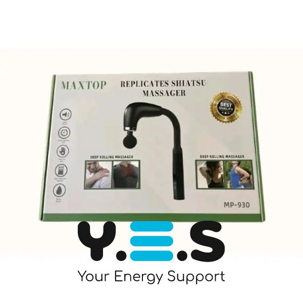 Перкусійний масажер MP-930 U-подібний для спини й тіла, 4 насадки