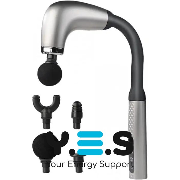 Перкусійний масажер MP-930 U-подібний для спини й тіла, 4 насадки