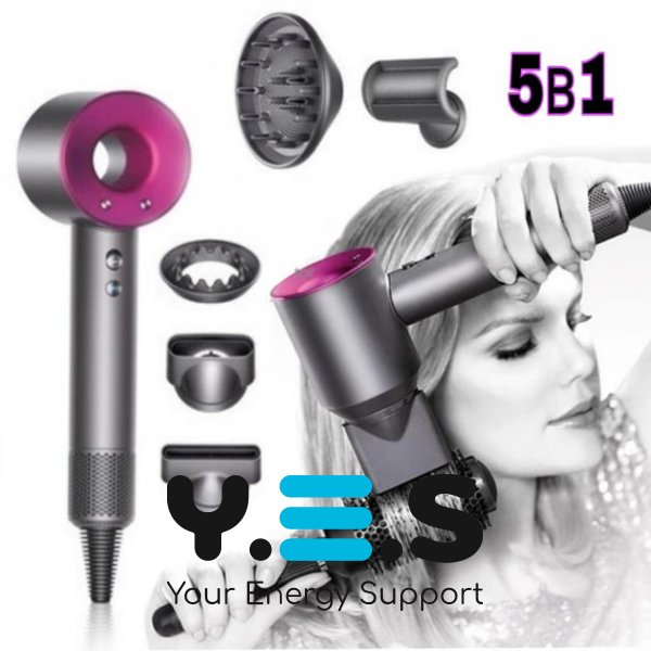 Професійний фен для волосся Supersonic з 5 насадками