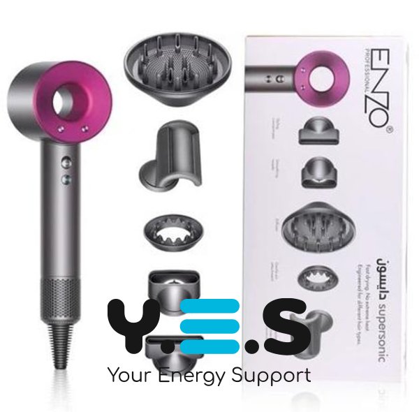 Професійний фен для волосся Supersonic з 5 насадками