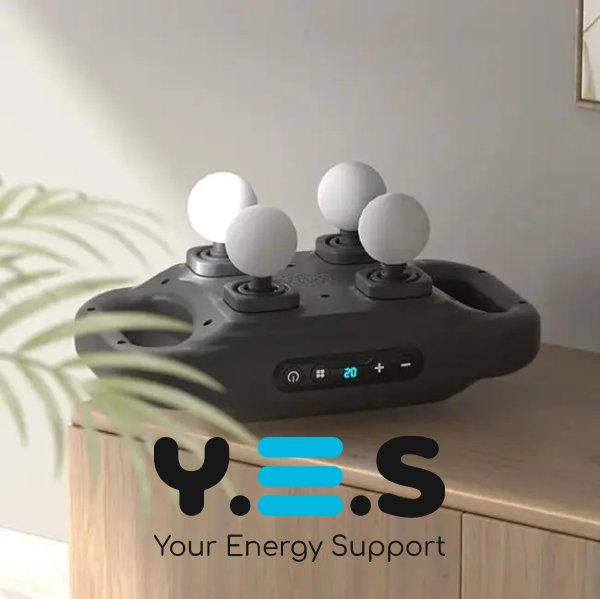 Електромасажер для шиї та спини MA562: 4 головки, дисплей, акумулятор 1500 мА·год