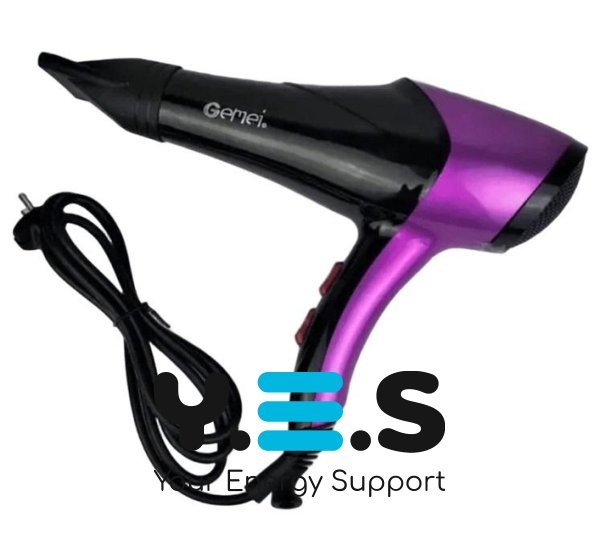Фен для волосся GEMEI GM-1766 2.6 кВт AC — потужний професійний сушарка для укладки