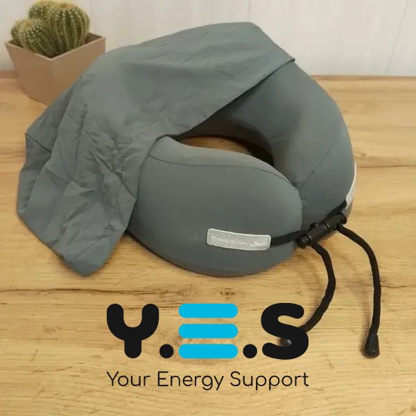 Дорожня подушка-комір для шиї та голови з капюшоном для подорожей
